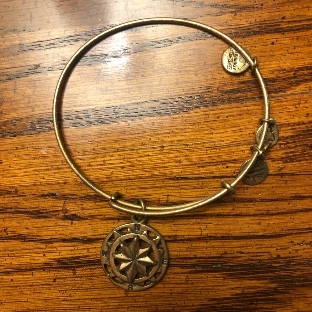 Alex and Ani Gold Compass Bangle